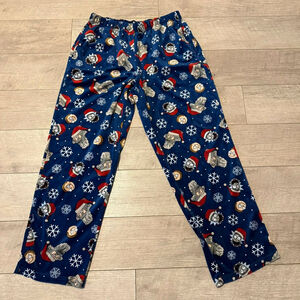 Men's Rick and Morty Blue Red Christmas Pajama Bottoms XL